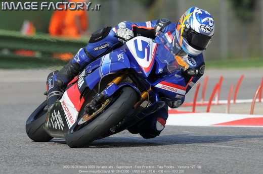 2009-09-26 Imola 0939 Variante alta - Supersport - Free Practice - Tata Pradita -  Yamaha YZF R6